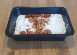 81. Bryndzové halušky s klobásou a slaninou (400 g)